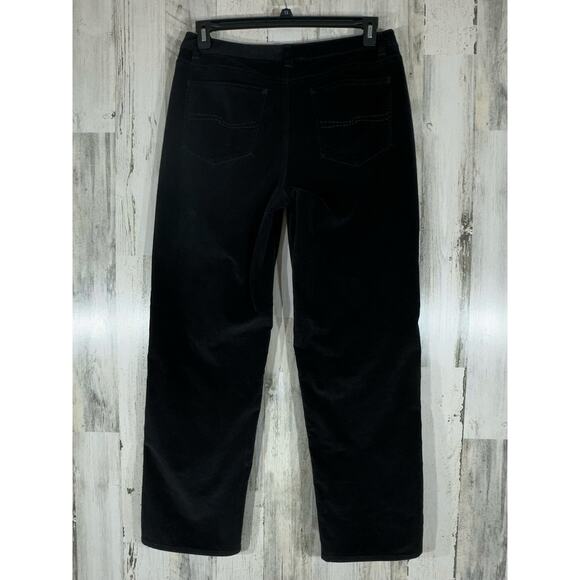Talbots Black‎ Velvet Pants Size 12 (32x30.5) Straight Leg High Rise Stretch Vtg - Picture 4 of 9